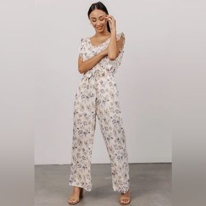 White Floral Baltic Born Jumpsuit (3X)